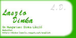 laszlo dinka business card