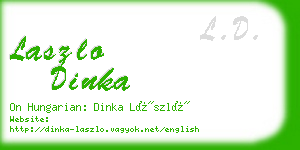 laszlo dinka business card